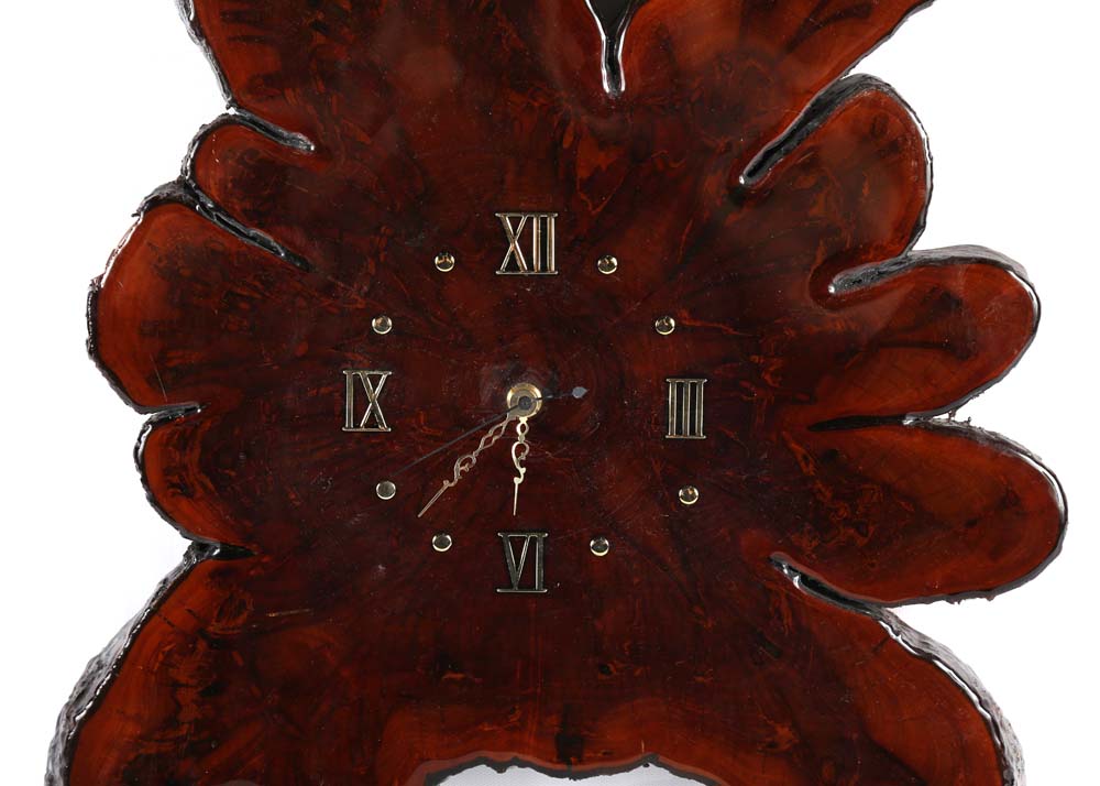 Vintage Wood Slab Wall Clock