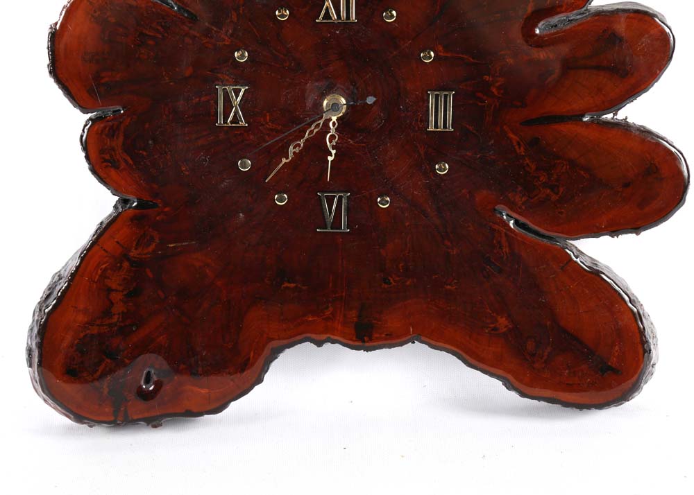 Vintage Wood Slab Wall Clock