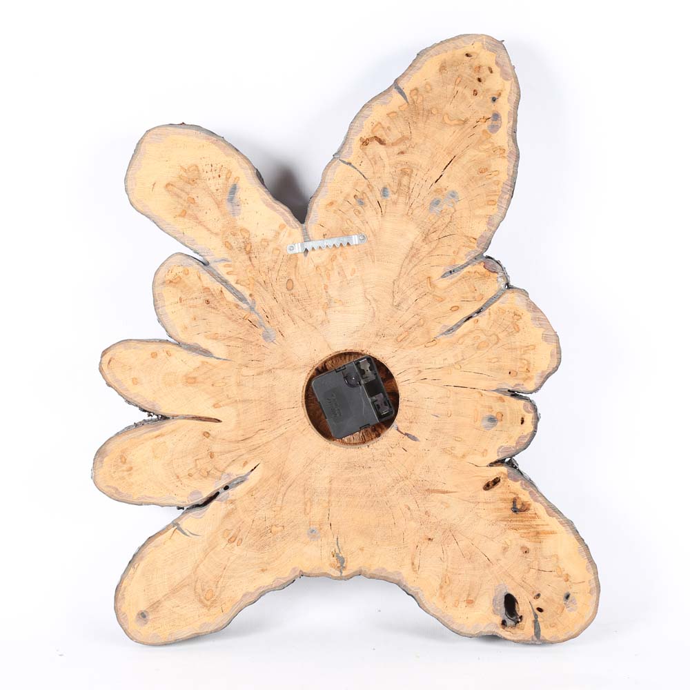 Vintage Wood Slab Wall Clock