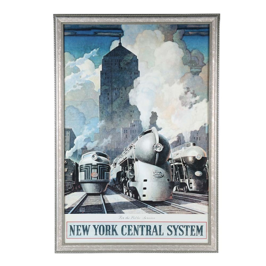 After Leslie Ragan Offset Lithograph New York Central System Advertising Poster