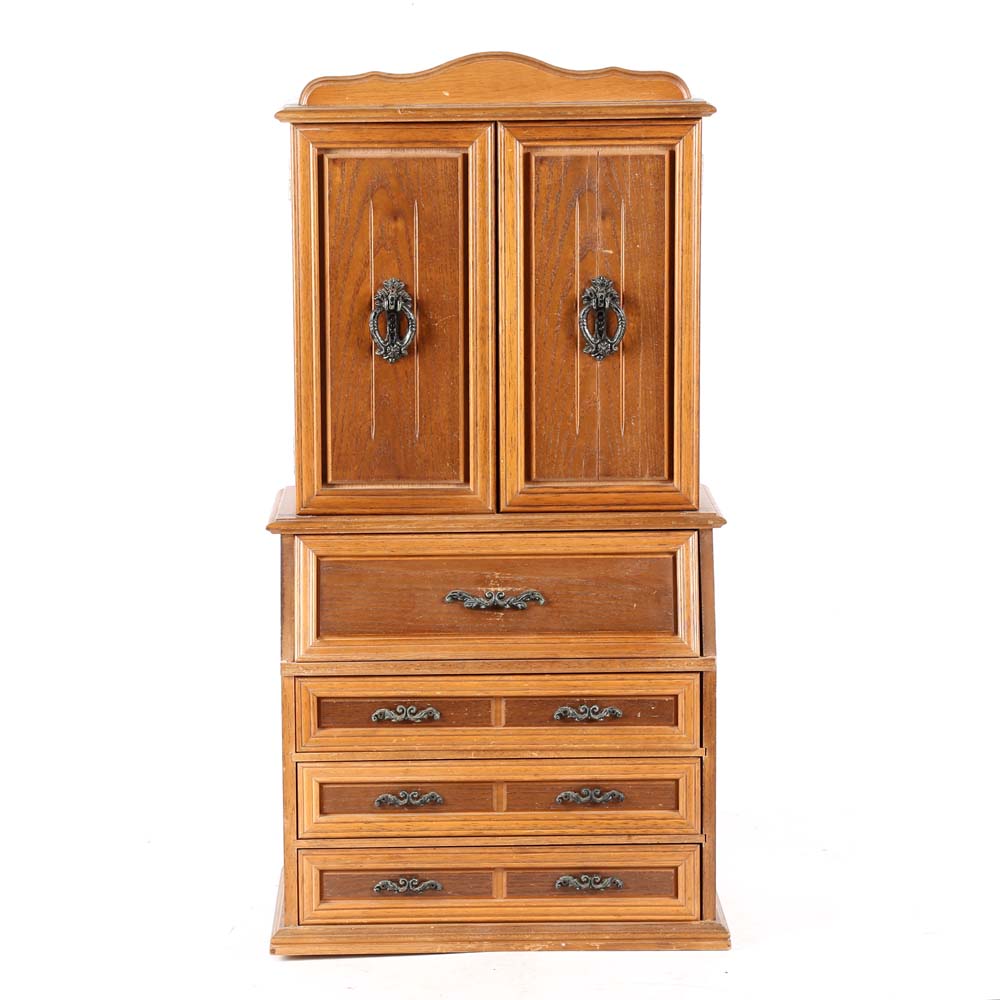 Vintage Table Top Jewelry Box