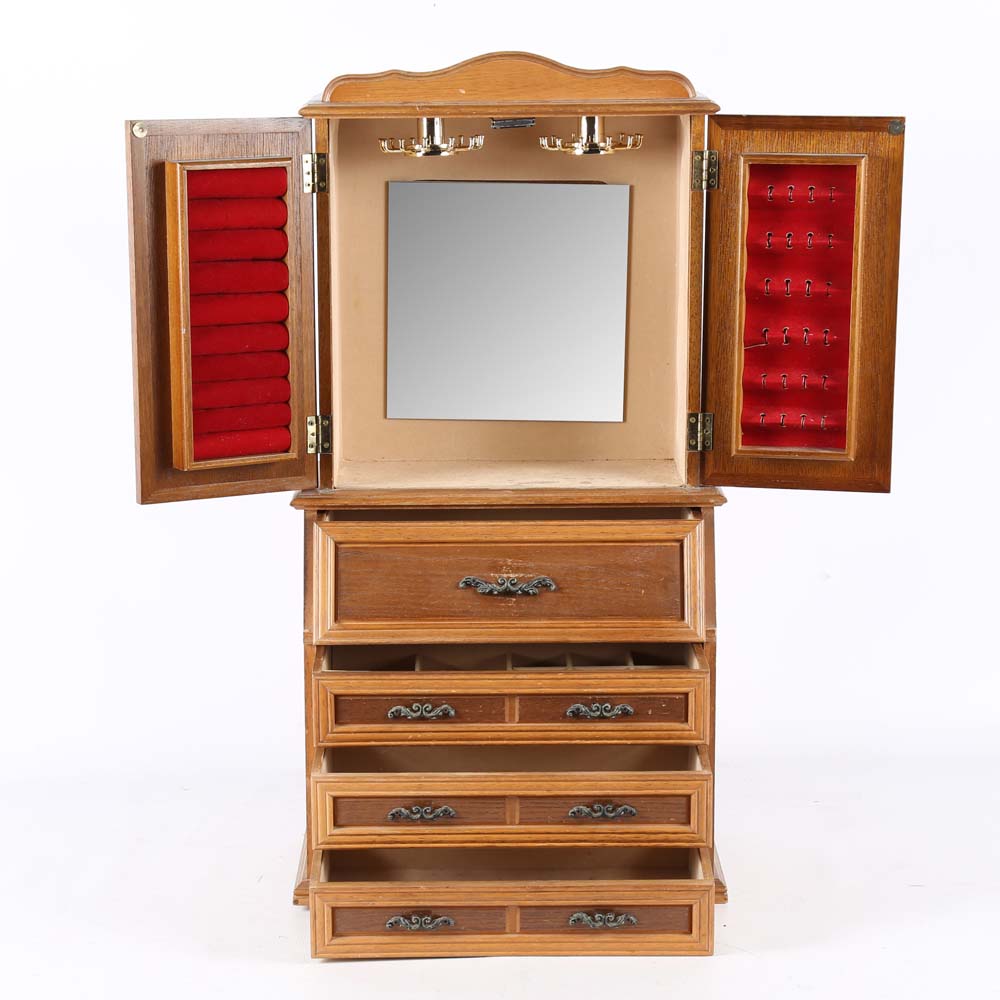 Vintage Table Top Jewelry Box