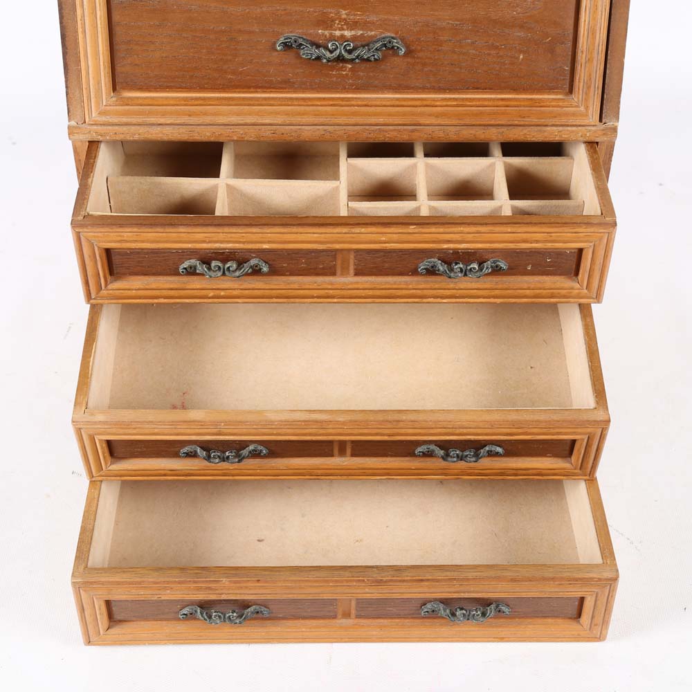 Vintage Table Top Jewelry Box