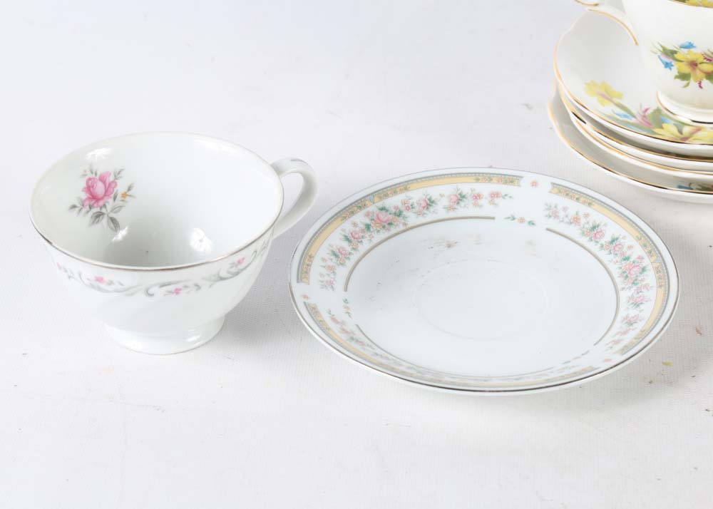 Assorted Tea Cup and Saucer Set