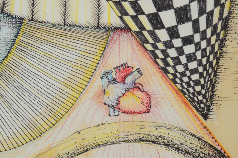 R. Arnold Edmondson Original Ink and Watercolor on Paper "Johnny Man"