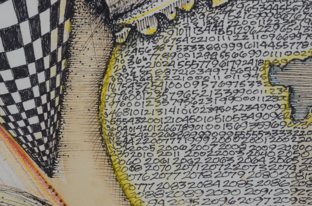 R. Arnold Edmondson Original Ink and Watercolor on Paper "Johnny Man"