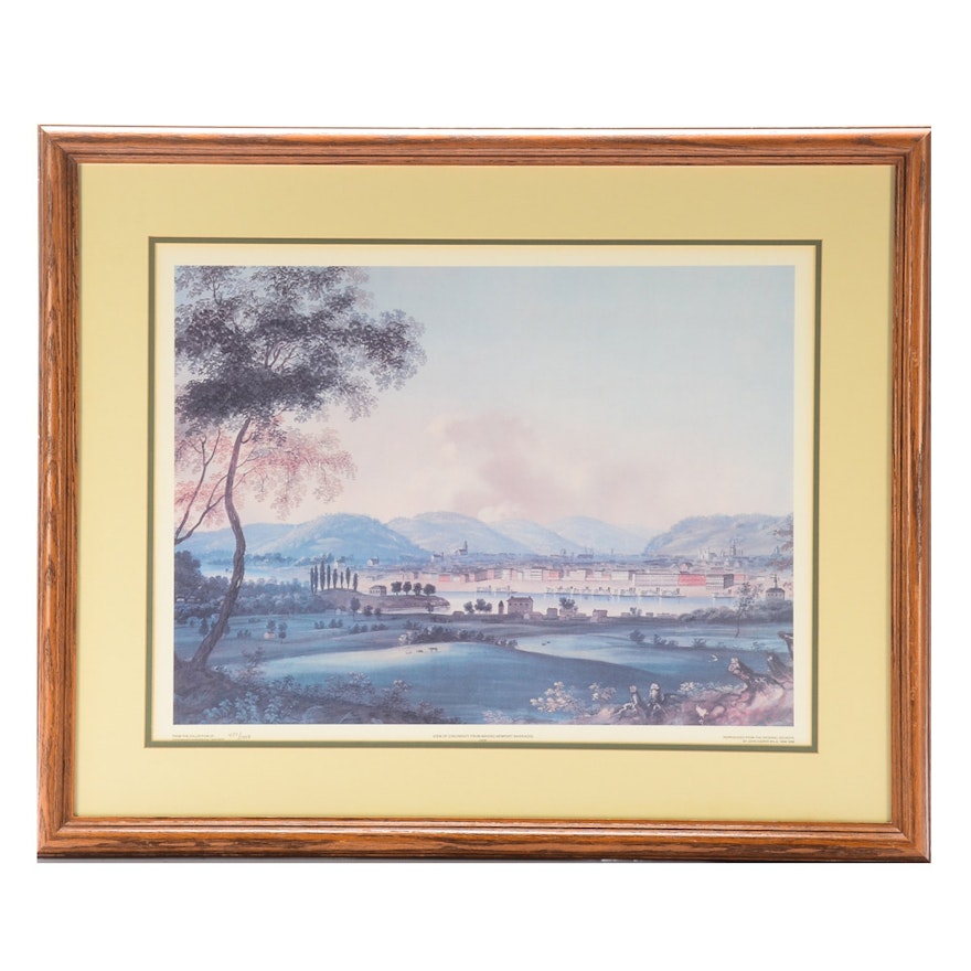 Limited Edition Offset Lithograph after John Casper Wild "View of Cincinnati"