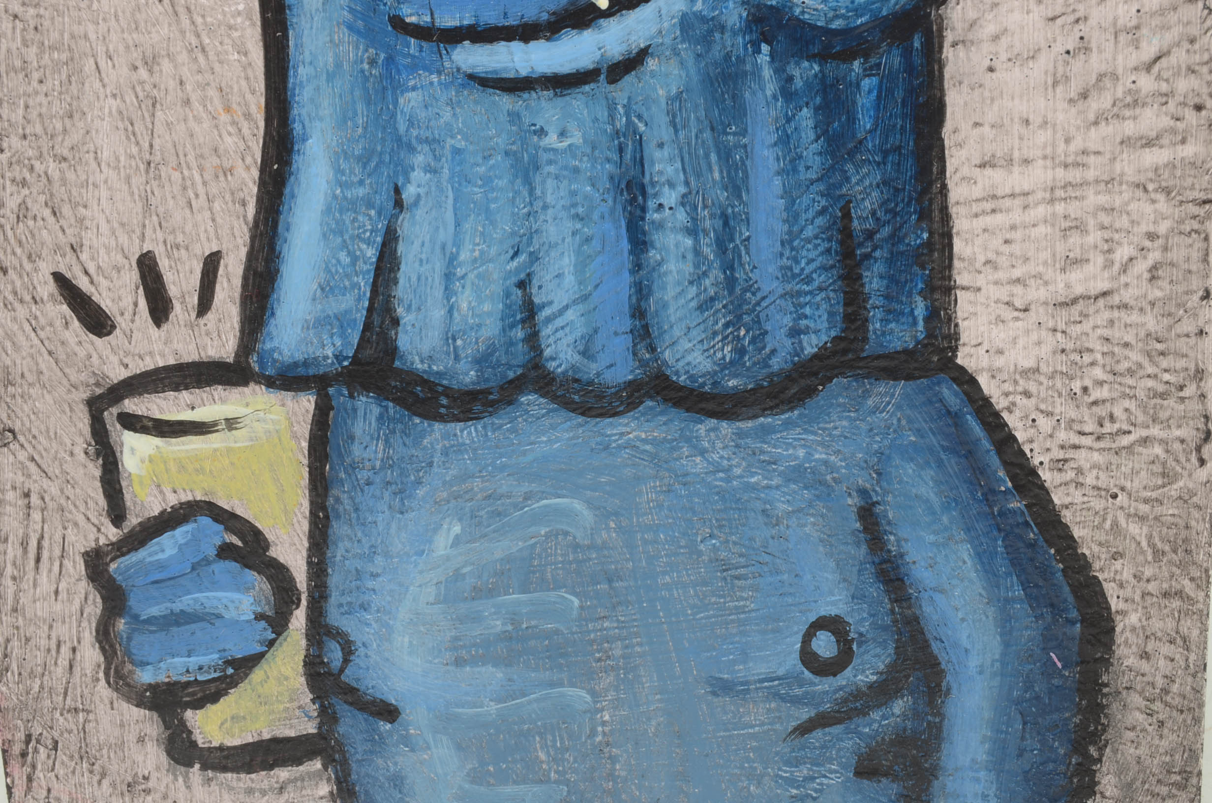 N. Scott Carroll Outsider Pop Art Painting "Beer Monster"