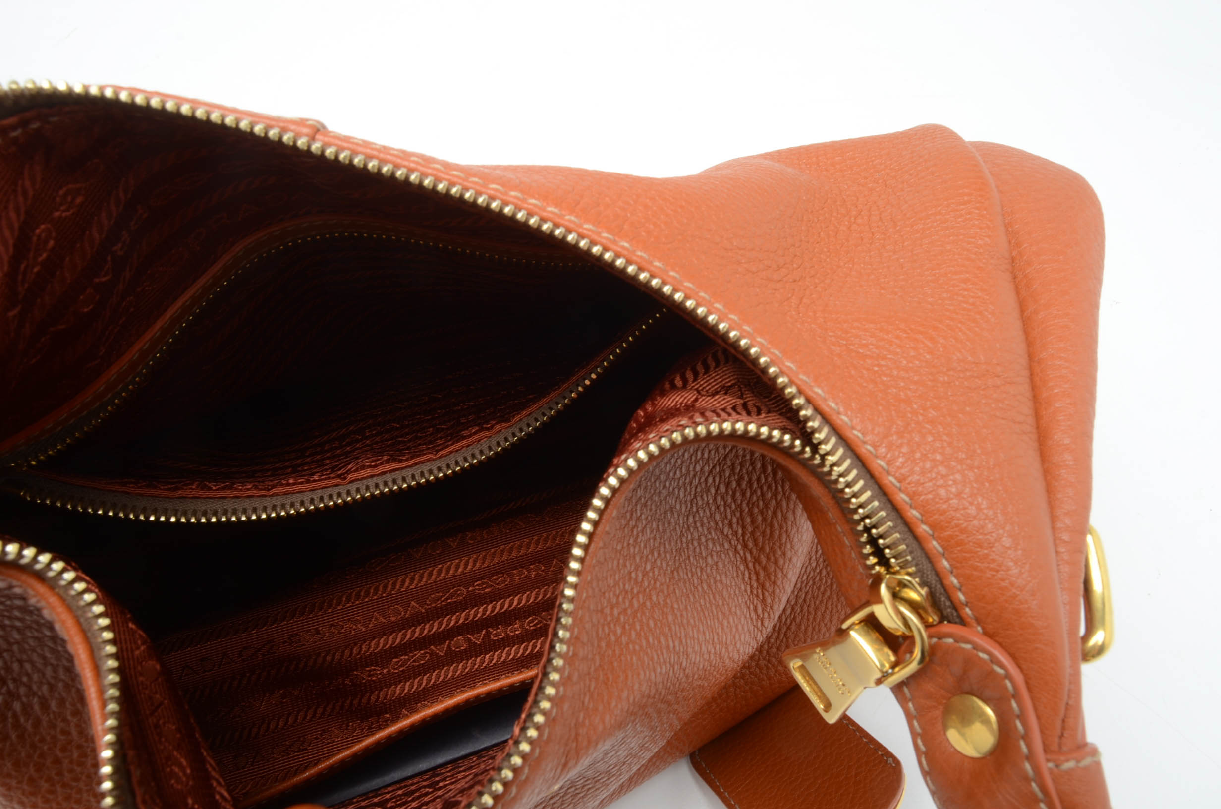 Prada Vitello Daino Hobo Leather Shoulder Bag