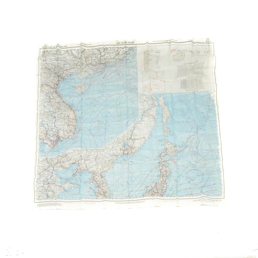 May 1945 Military Cloth Map of Japan