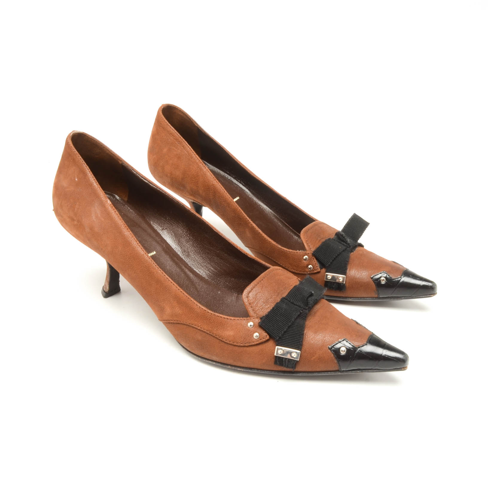 Prada Leather Kitten Heels