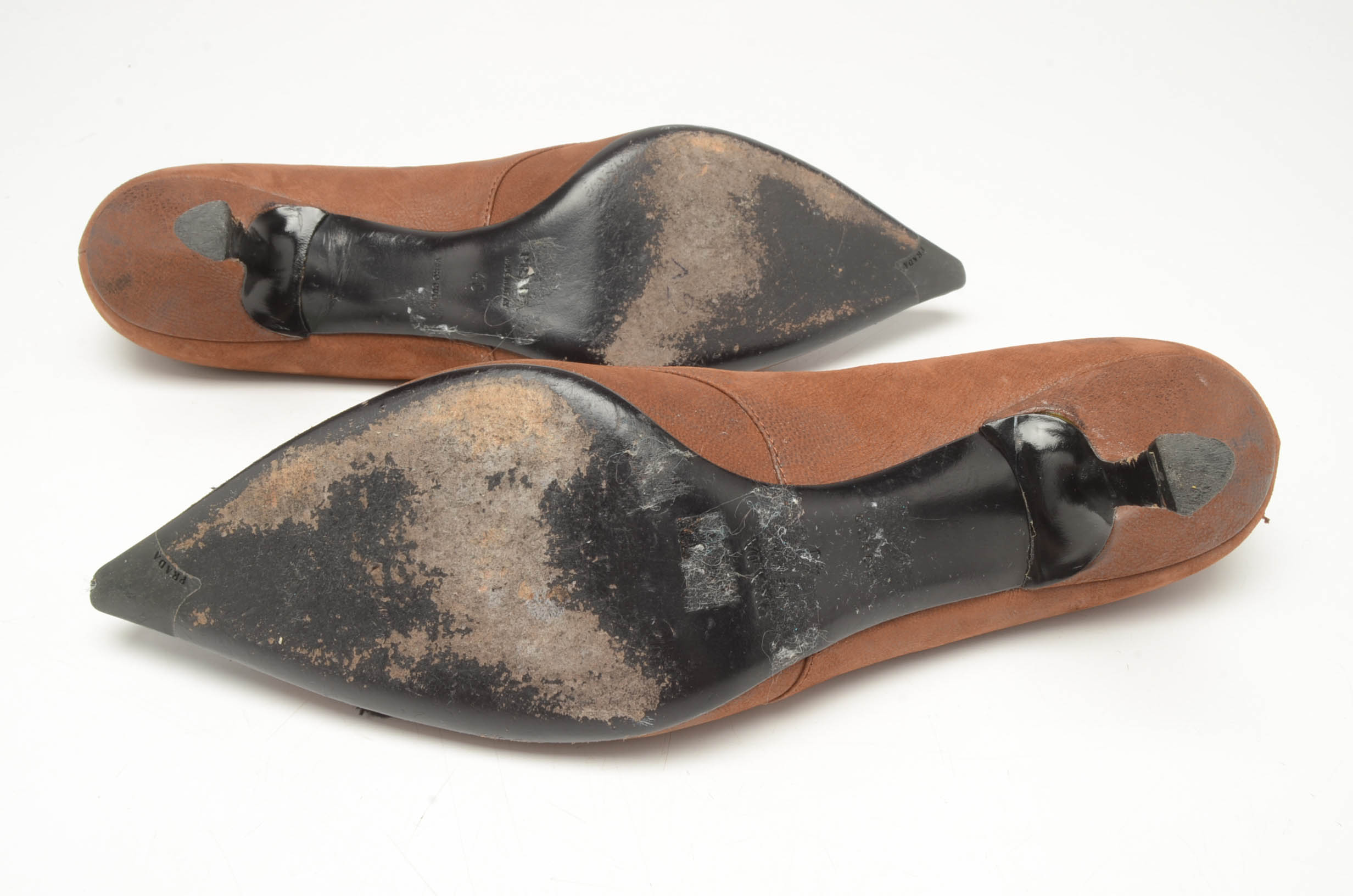 Prada Leather Kitten Heels