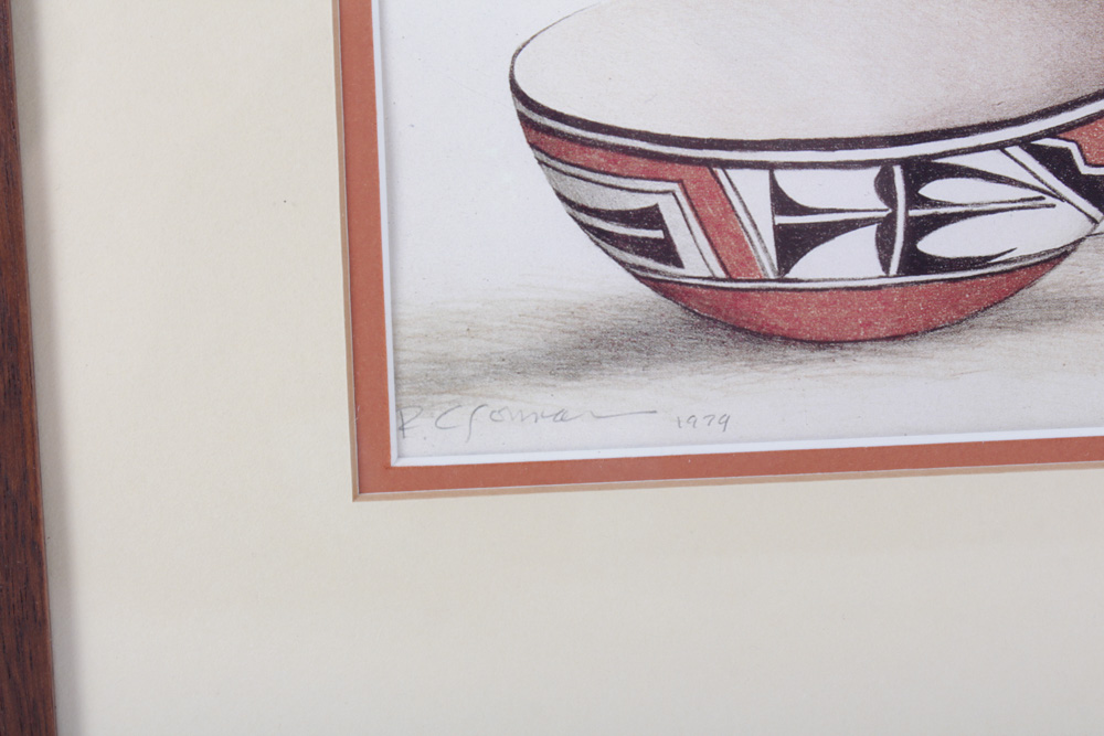 R.C. Gorman 1979 Signed Artist's Proof Offset Lithograph Native American Woman