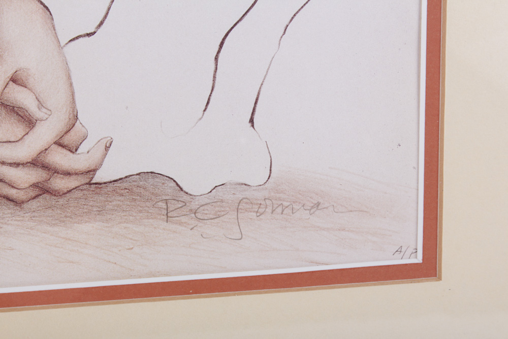 R.C. Gorman 1979 Signed Artist's Proof Offset Lithograph Native American Woman