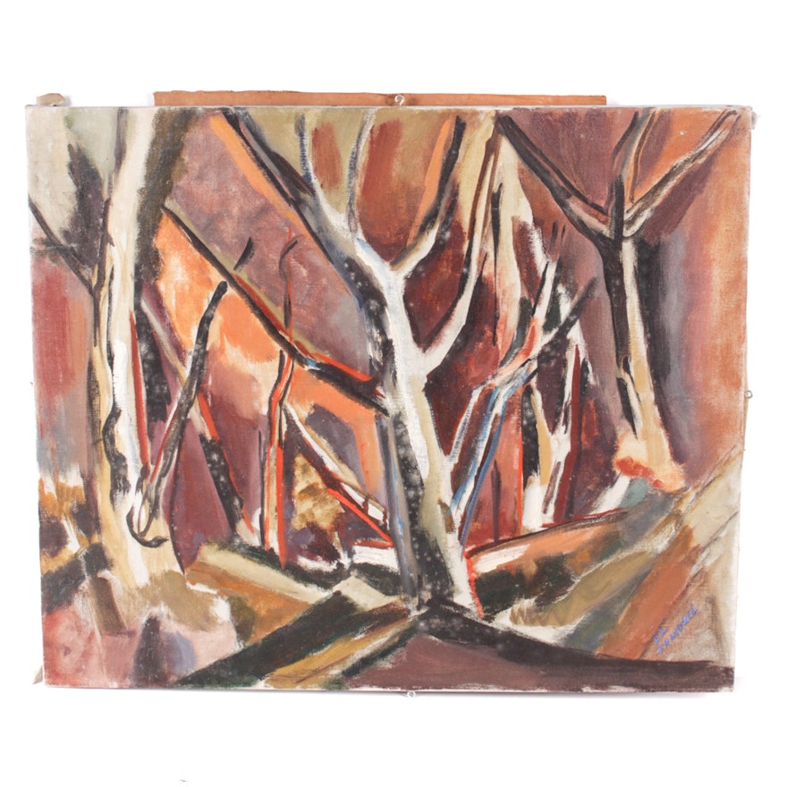 Edrie Leah Frandzel Original Oil Painting of Trees