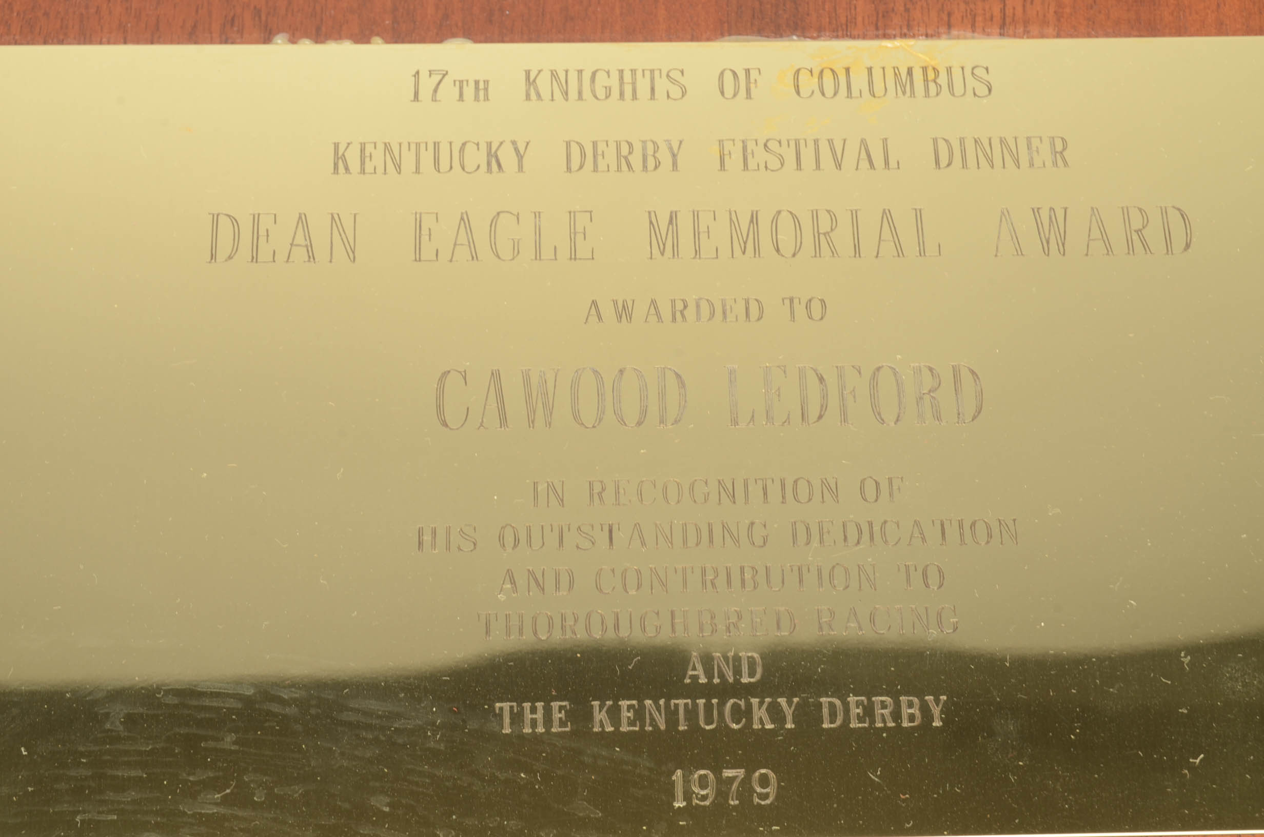 1979 Cawood Ledford Kentucky Derby Presentation Award