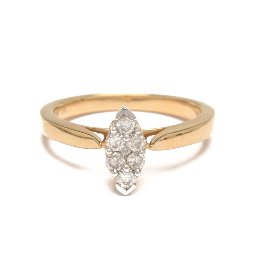 10K Yellow Gold Diamond Ring