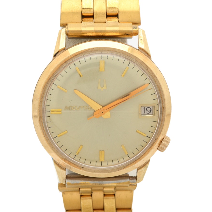 18K Yellow Gold Bulova Accutron Wristwatch