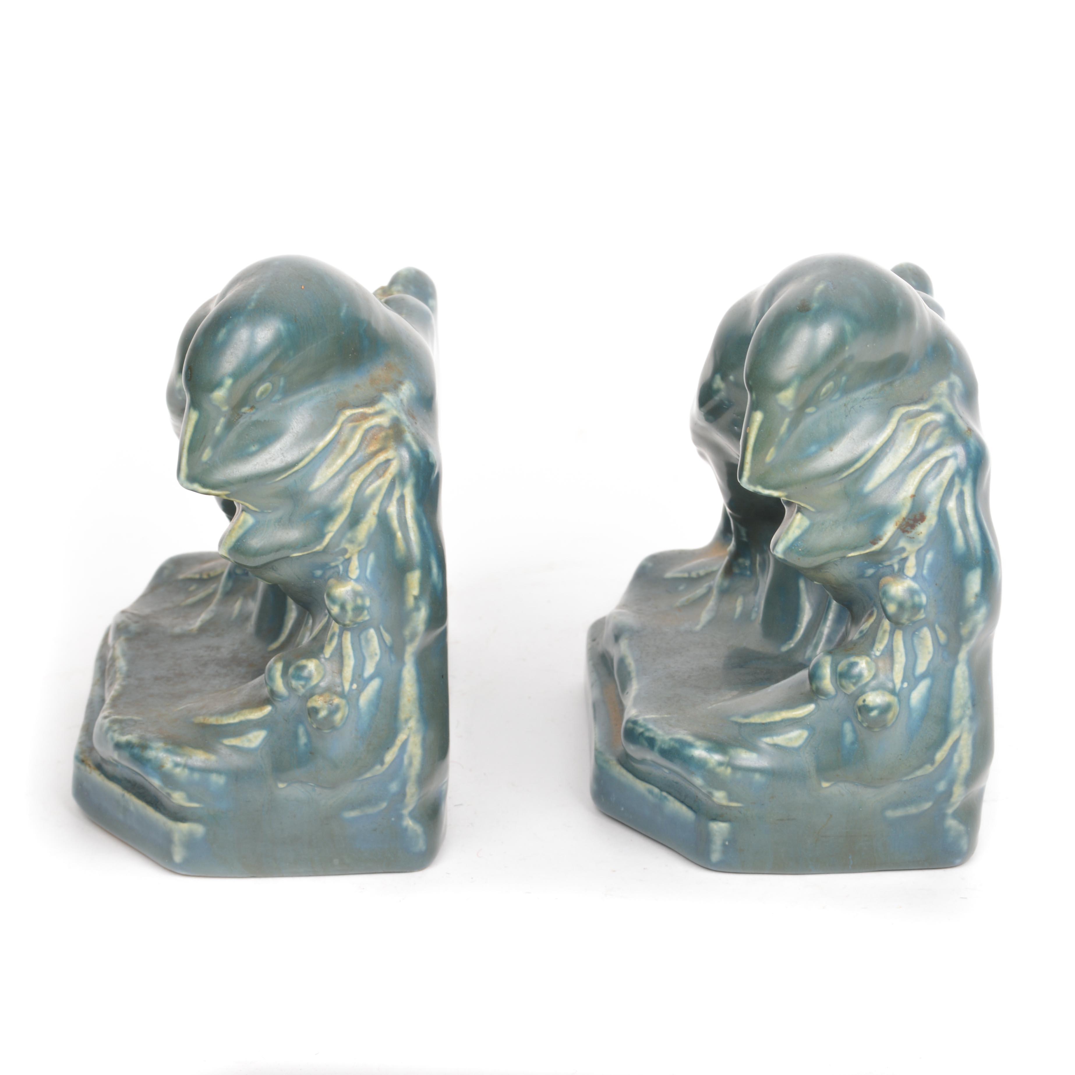 1922 Rookwood Pottery "Rook" Bookends
