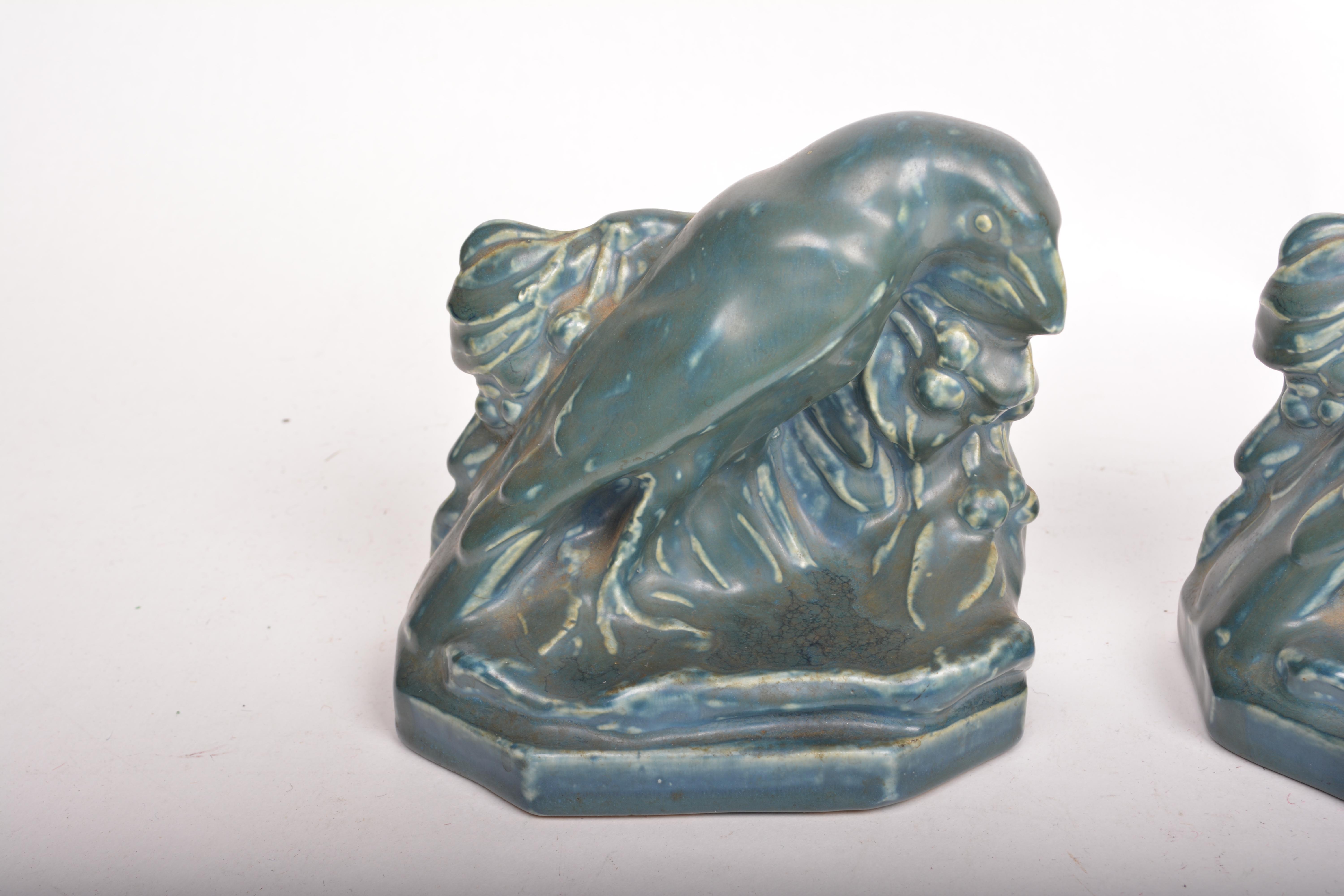 1922 Rookwood Pottery "Rook" Bookends