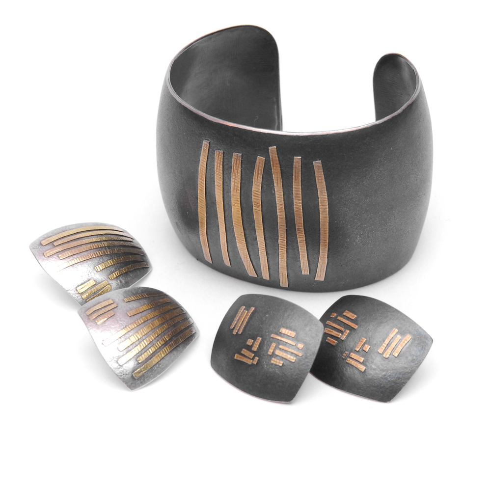 Lisa Ceccorulli Signed Sterling Silver and 22K Yellow Gold Jewelry