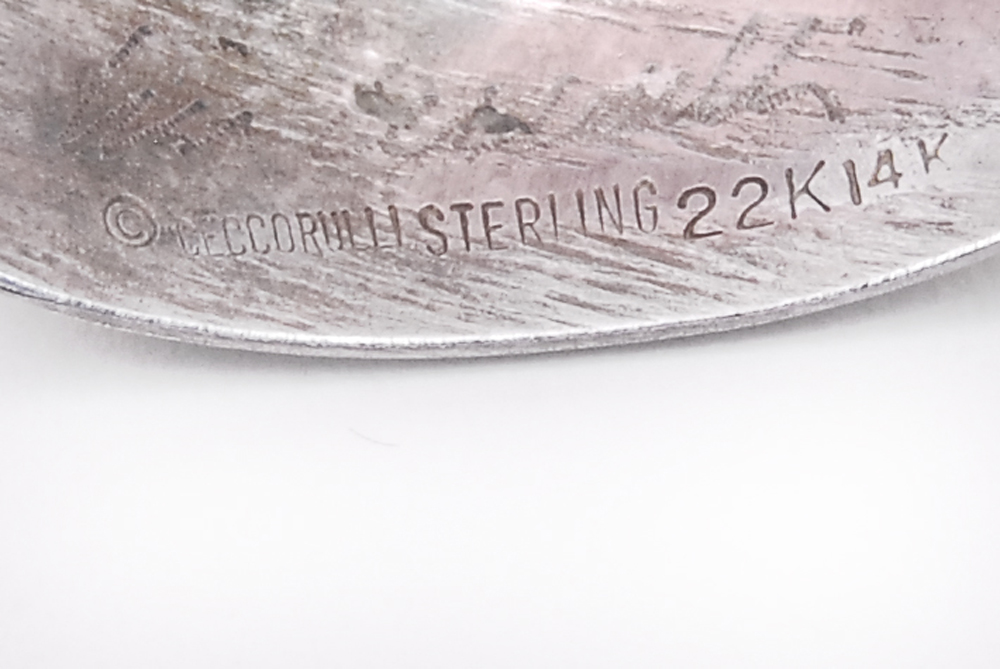 Lisa Ceccorulli Signed Sterling Silver and 22K Yellow Gold Jewelry