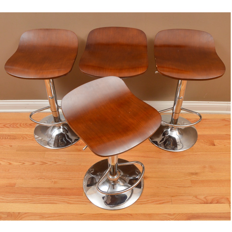 Four Contemporary Modern Style Bar Stools