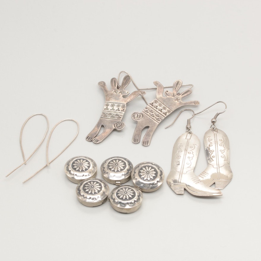 Sterling Silver Jewelry Featuring Richard Lindsay Anglo and Elwood Reynolds