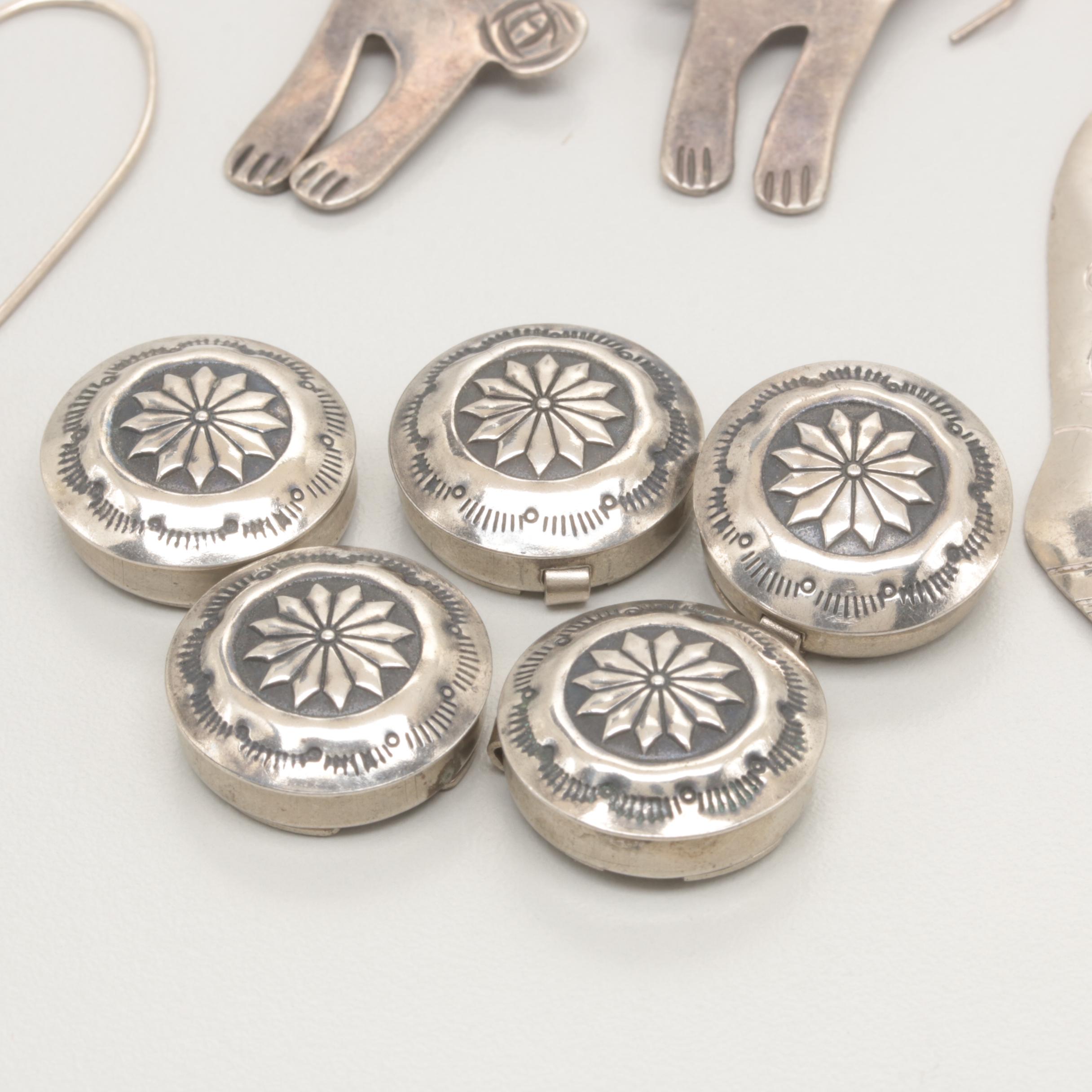 Sterling Silver Jewelry Featuring Richard Lindsay Anglo and Elwood Reynolds