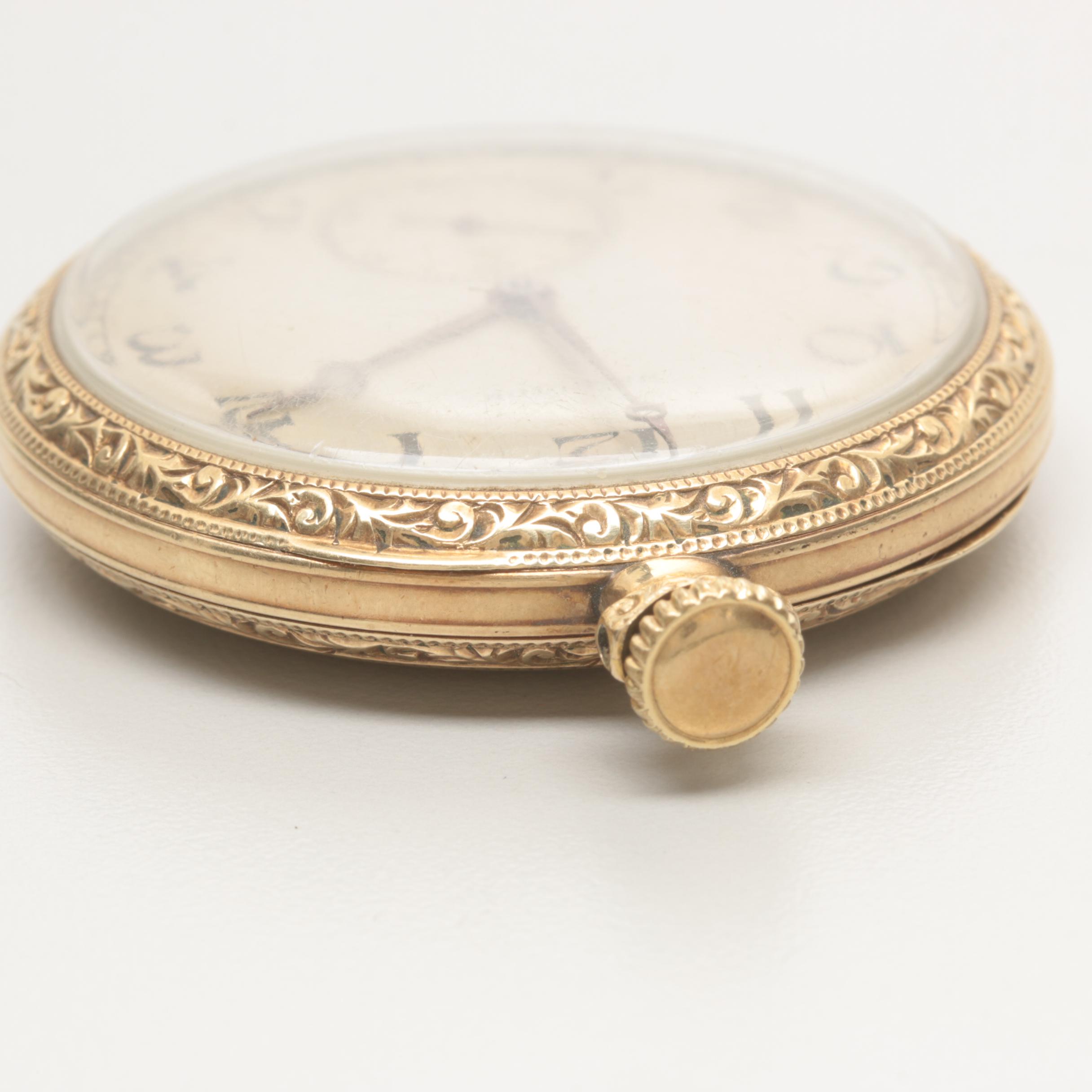 Vintage Hamilton Gold Filled Open Face Pocket Watch