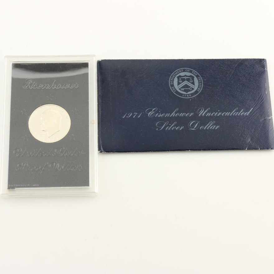 Group of Three 1971-S Silver Eisenhower Dollars