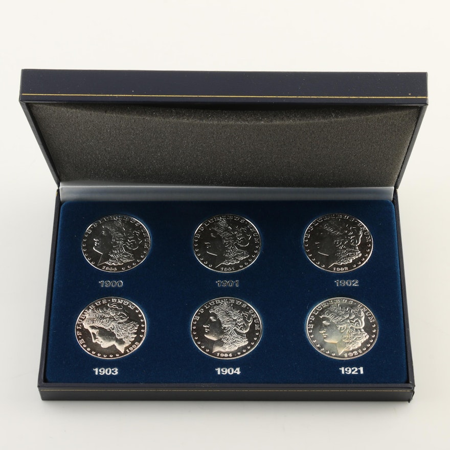Tribute Morgan Silver Dollars of the 20th Century Proof Replica Set