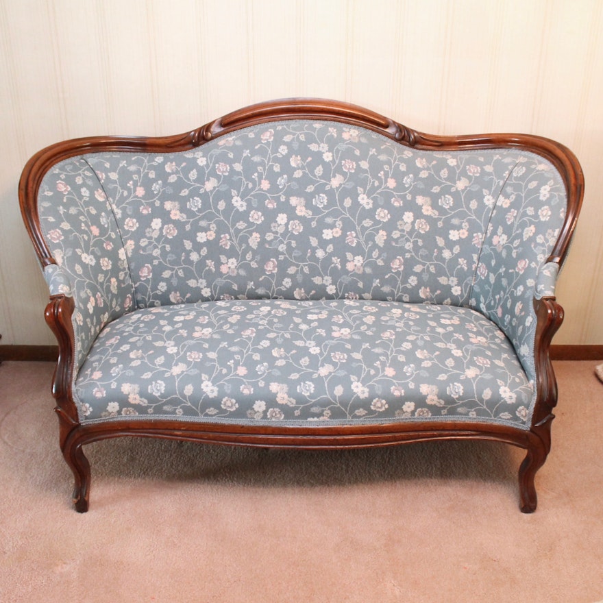 Louis XV Style Walnut Settee