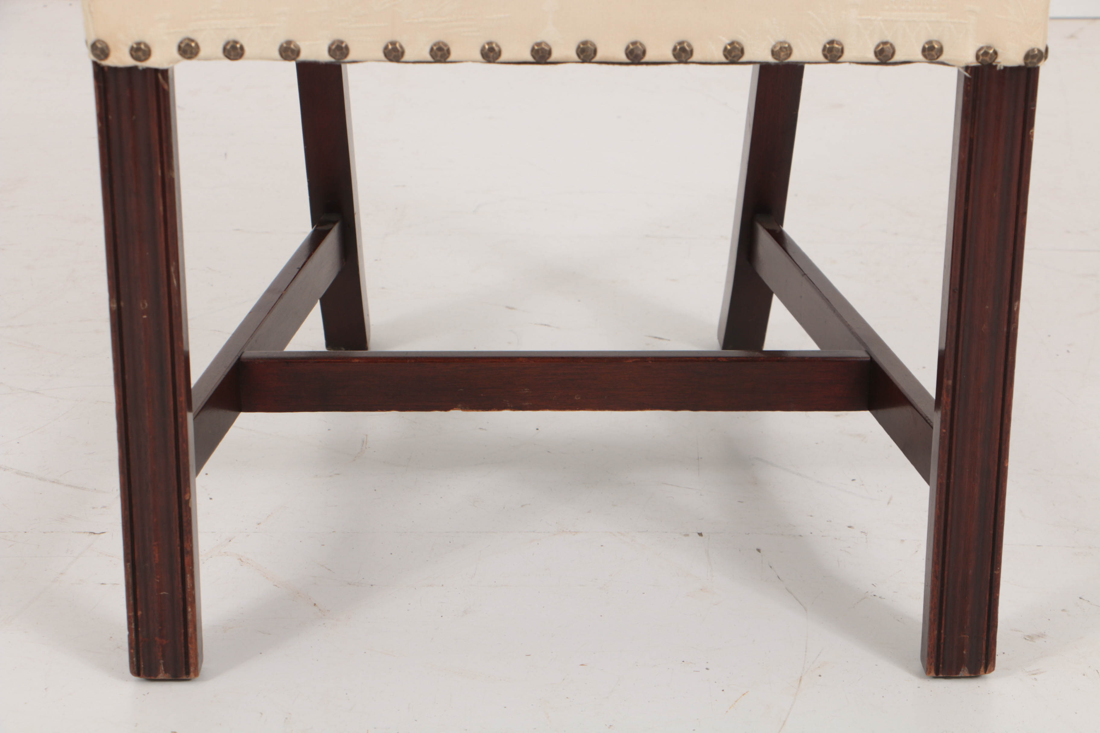 Antique Federal Mahogany Shield-Back Chair with Vintage Chippendale Style Chairs