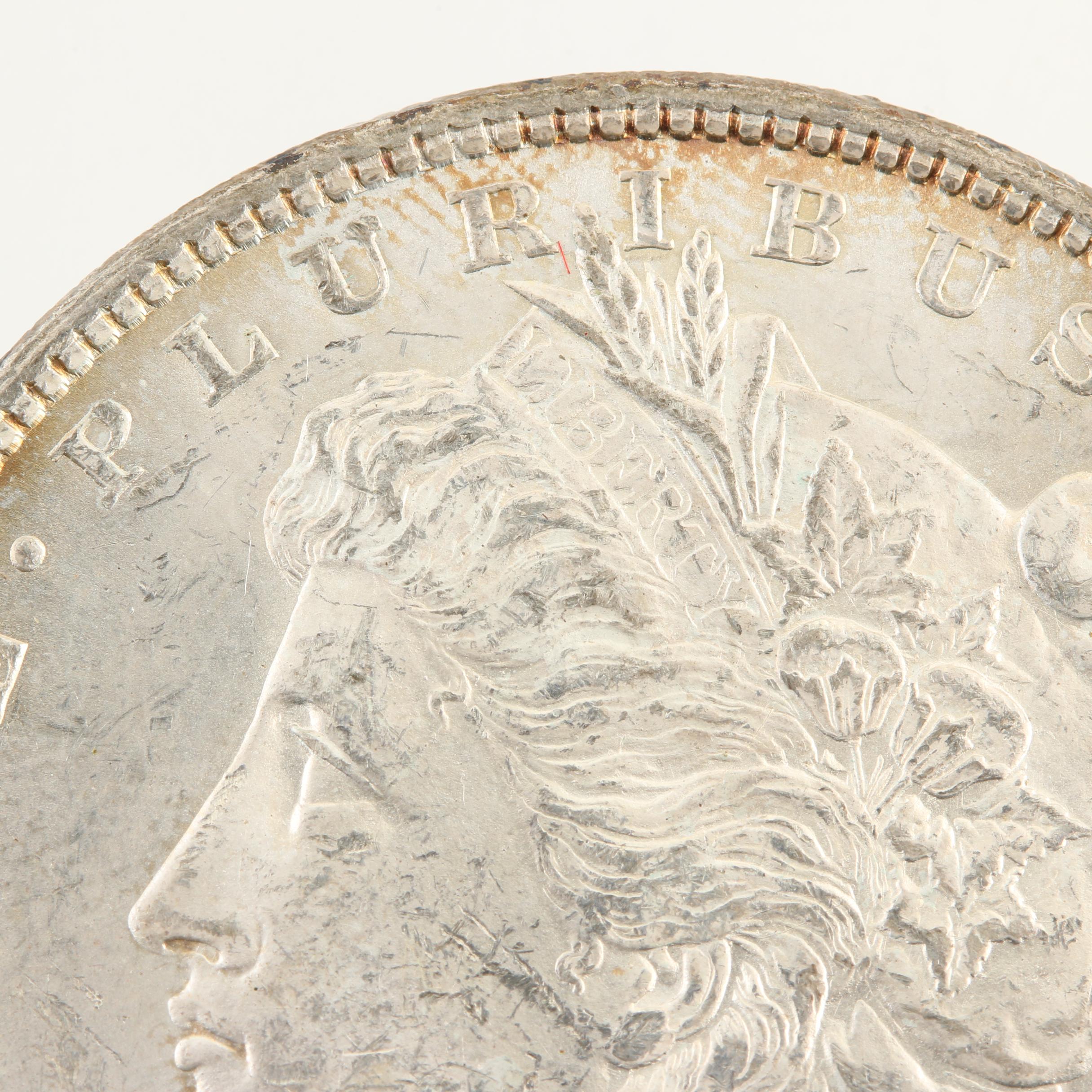 1878 7 Over 8 Tail Feathers Morgan Silver Dollar