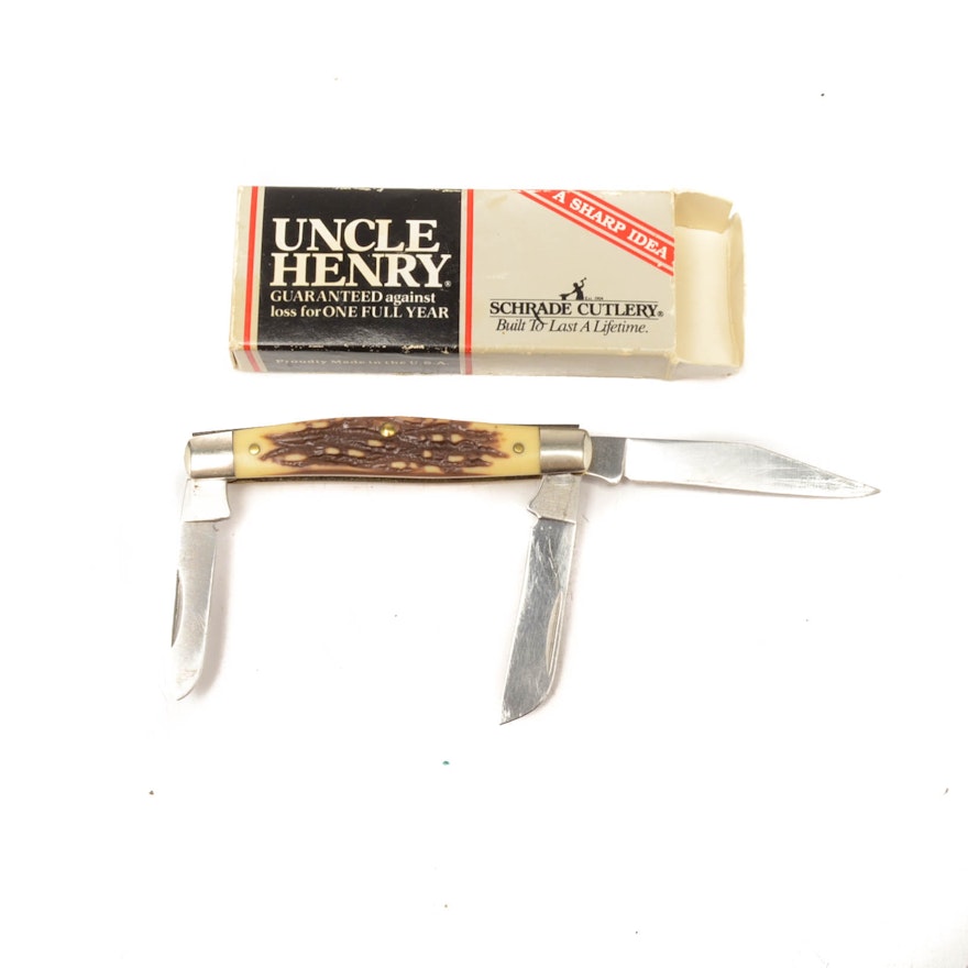 Uncle Henry Schrade Pocket Knife With Original Box