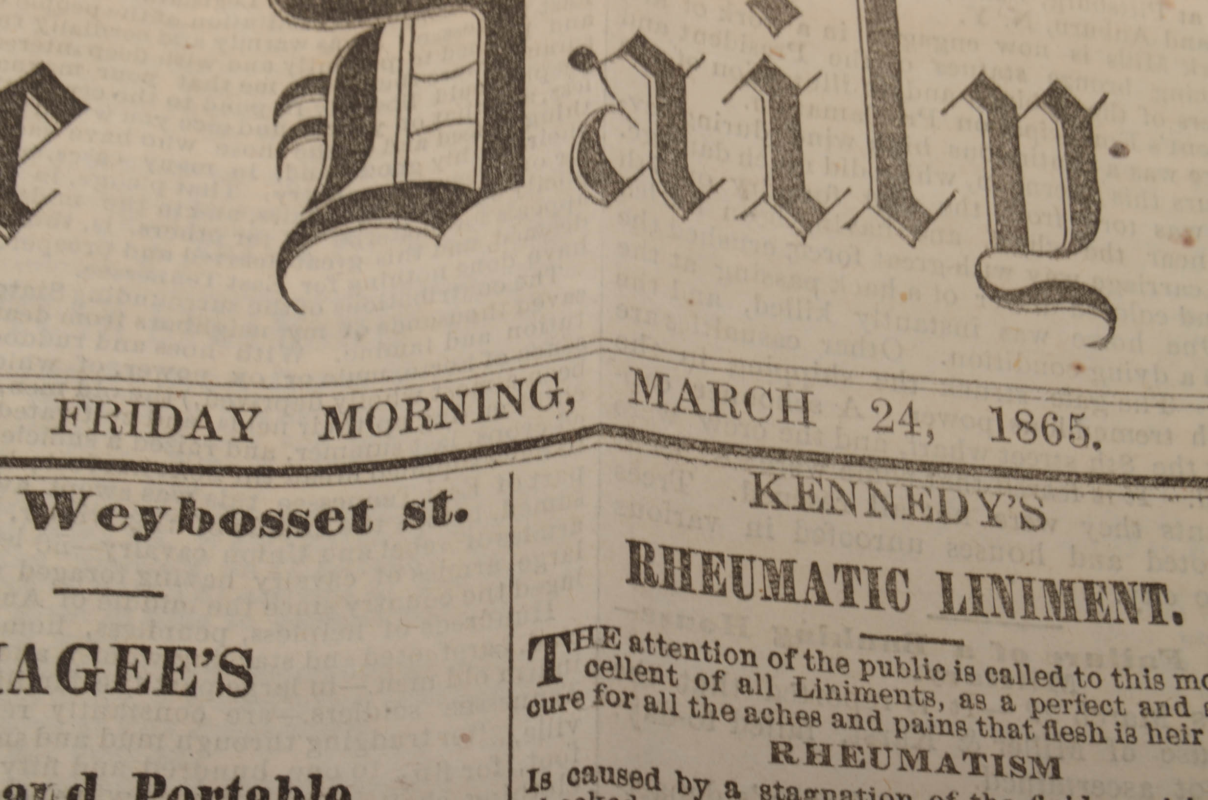 1862 Civil War Enlistment Paper with a Newspaper