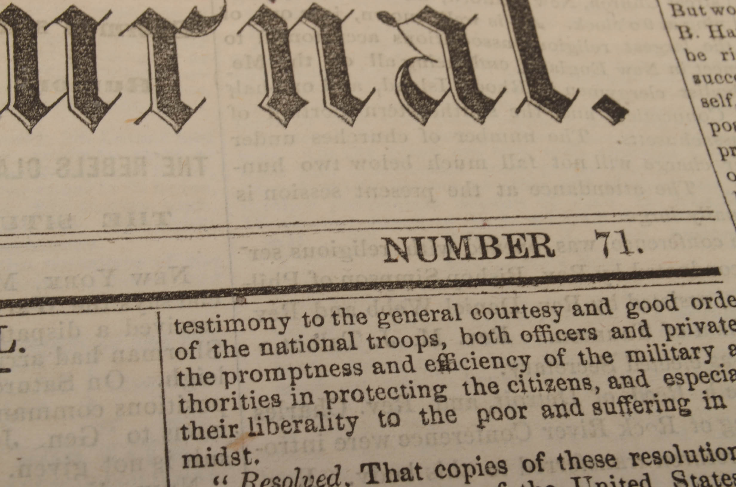 1862 Civil War Enlistment Paper with a Newspaper