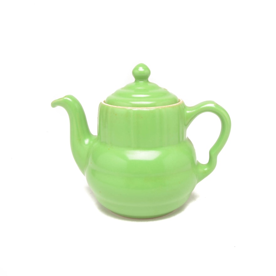 Mid Century Tricolator Products Green Teapot With Lid