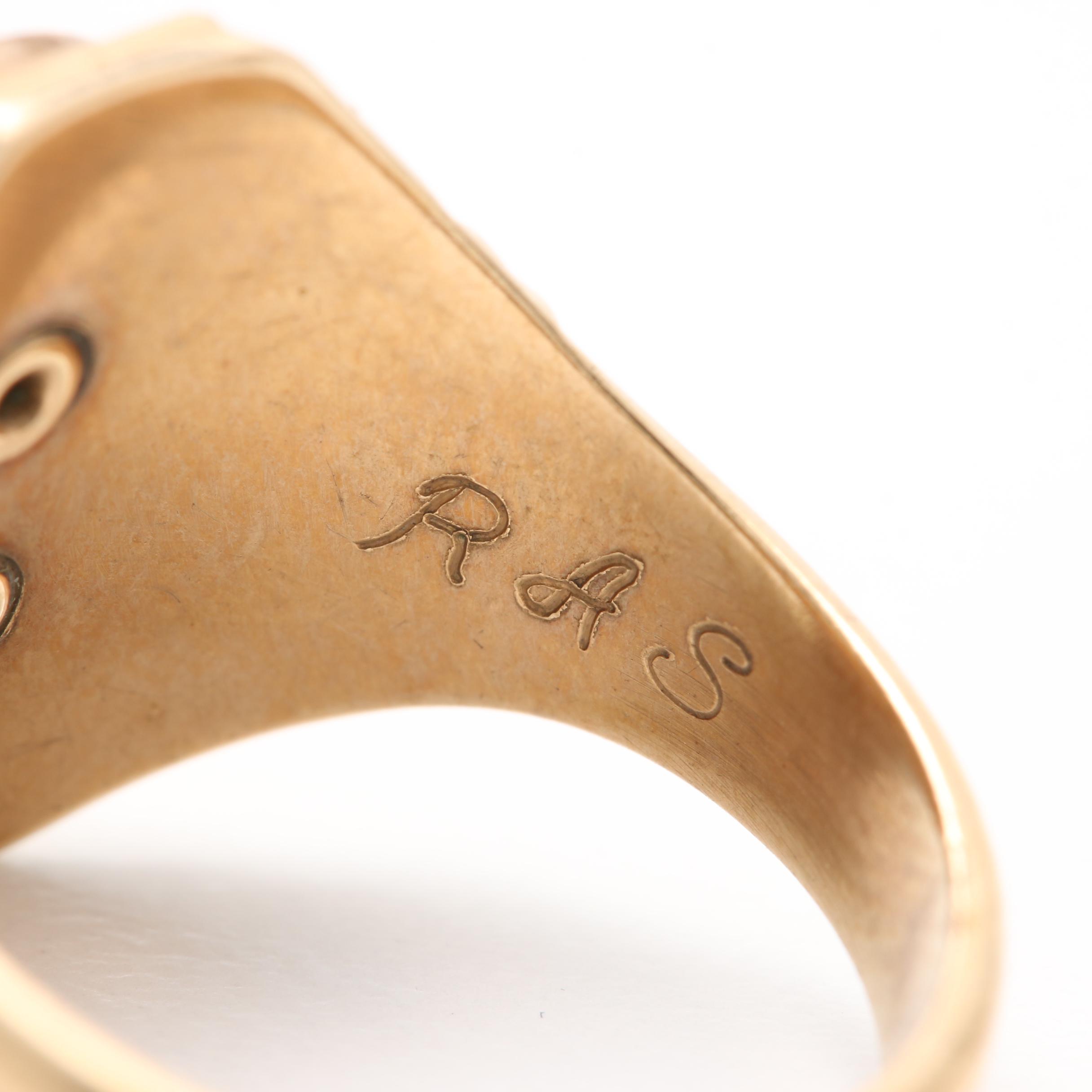 10K Yellow Gold Black Onyx Class Ring