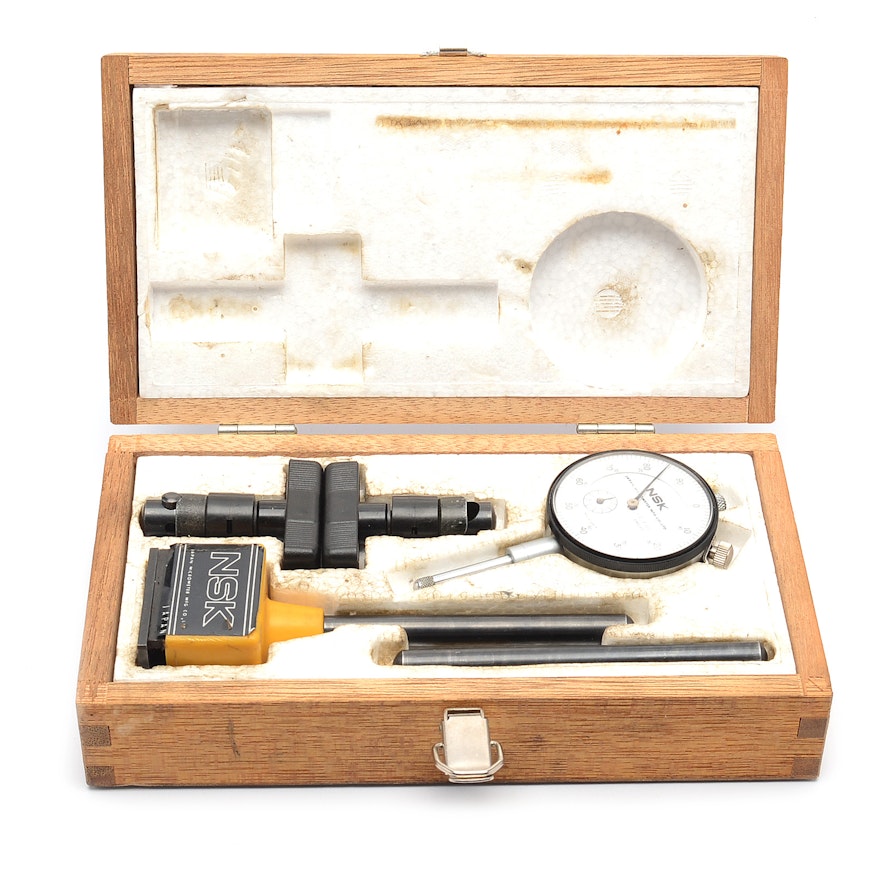 Vintage NSK Japan Micrometer with Original Box