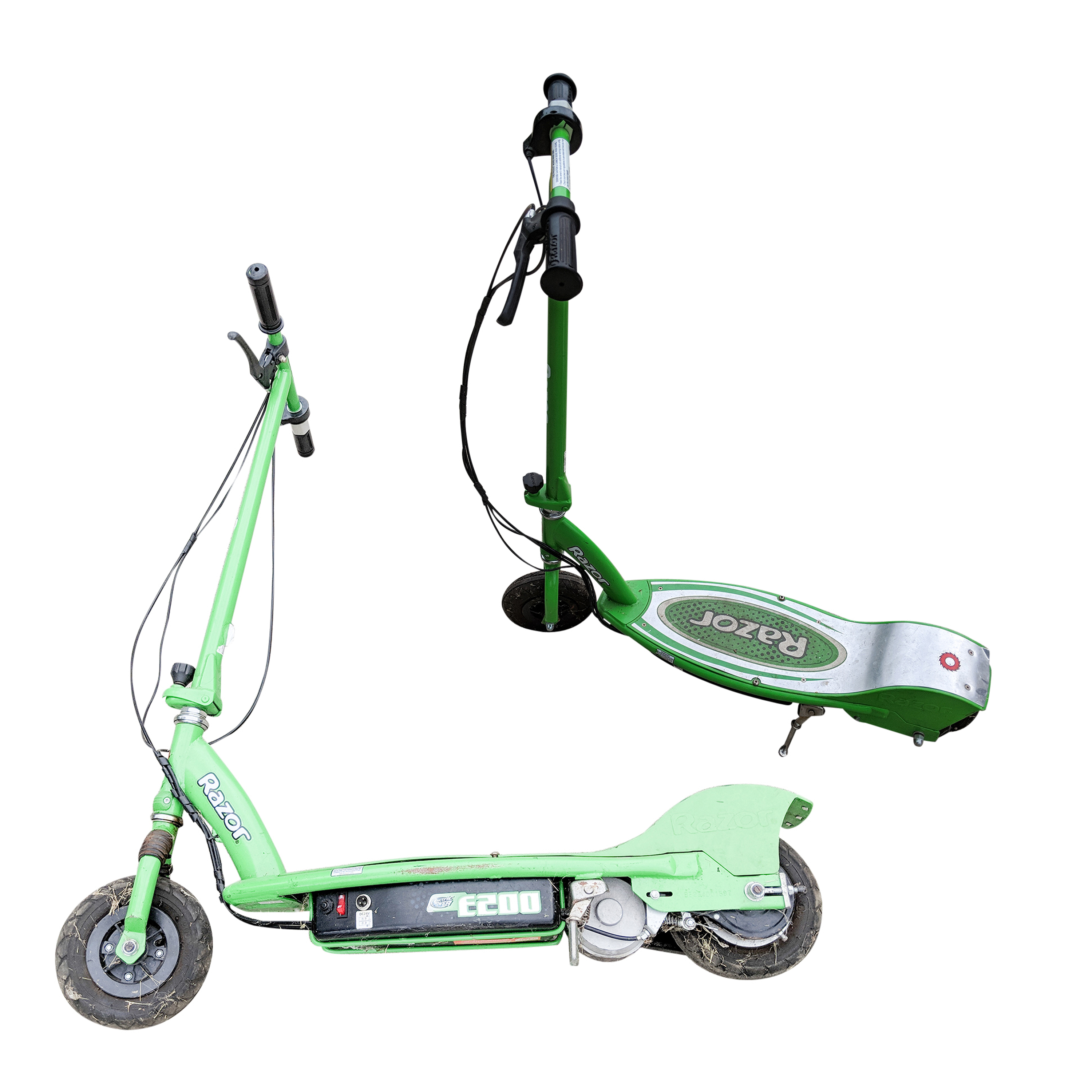 Two Razor E200 Electric Scooters