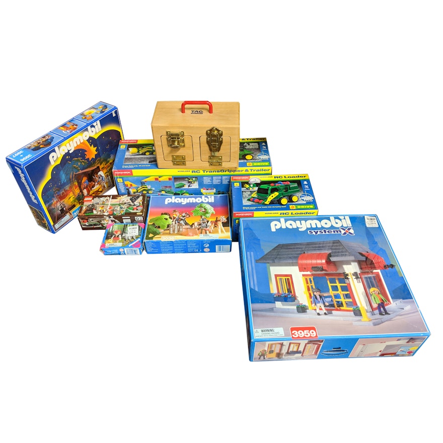 Playmobil and Rokenbok Construction Building Sets, New in Original Boxes