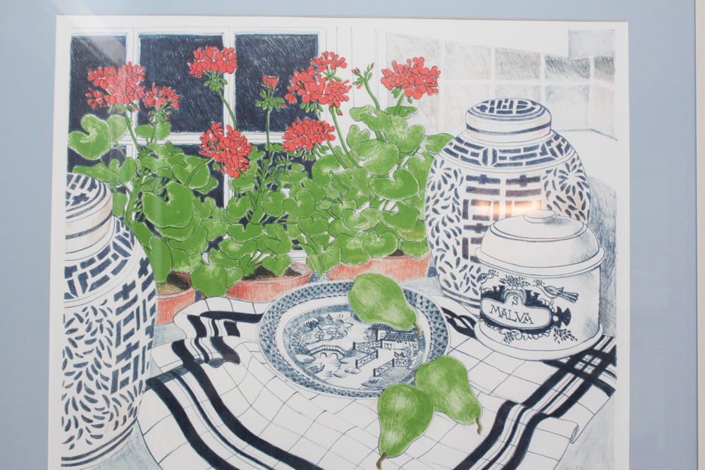 Signed Limited Edition Lithograph "The Sixth Plate" by Diane Afton Aeschliman