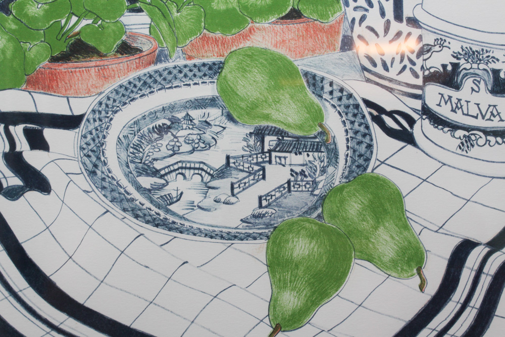 Signed Limited Edition Lithograph "The Sixth Plate" by Diane Afton Aeschliman