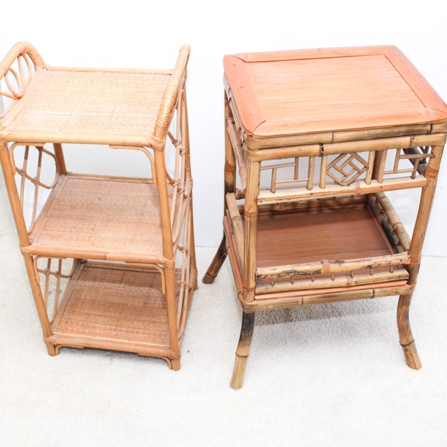 Vintage Bamboo Accent Tables