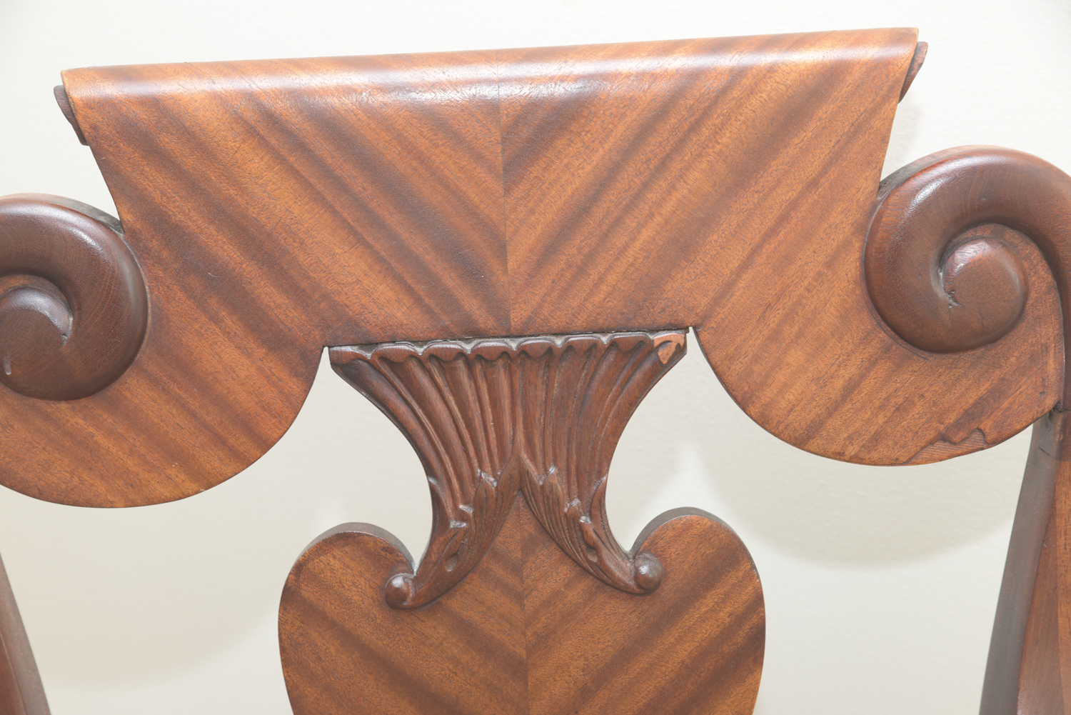 Vintage Matched Veneer Wooden Armchair