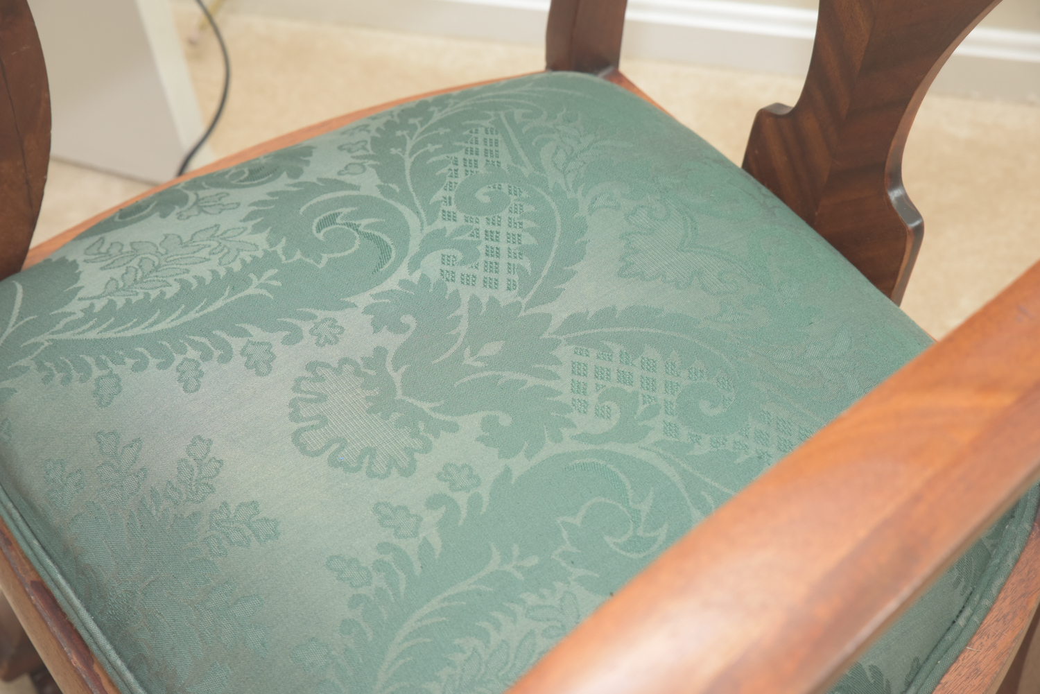 Vintage Matched Veneer Wooden Armchair