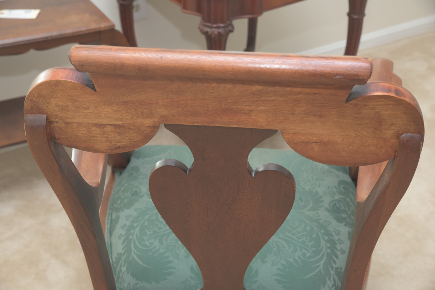 Vintage Matched Veneer Wooden Armchair