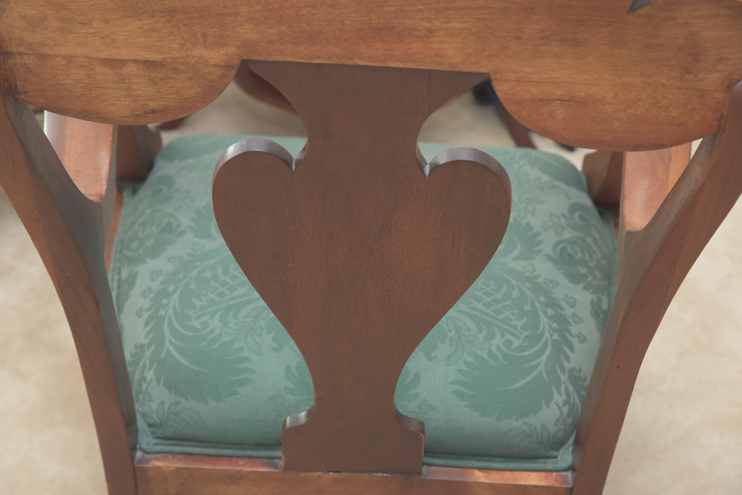 Vintage Matched Veneer Wooden Armchair